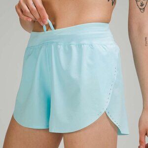 Lululemon Find Your Pace Short sz 12 Lined Icing Blue NEW